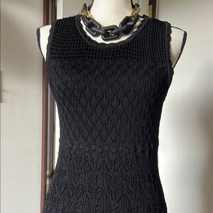 Torn by Ronny Kobo Black Midi Dress